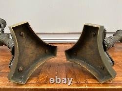 Pair Of Candelabre Epoque Restoration Bronze Xixeme Feet Claws 5 Lights M614