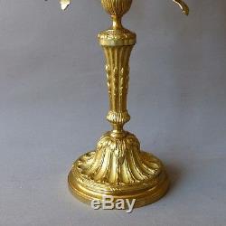 Pair Of Candlesticks Candelabra Louis XVI Gilt Bronze, Time XIX