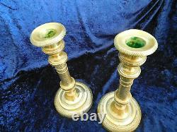Pair Of Candlesticks In Gilded Bronze Chiseled From The Empire 19th Century