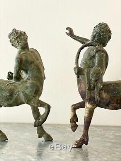 Pair Of Centaurs Furietti Bronze Patina In Ancient Times XIX