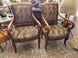 Pair Of Chairs In Crosse. Xixth Epoque Restoration Of New Fillings