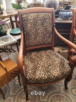 Pair Of Chairs In Crosse. Xixth Epoque Restoration Of New Fillings