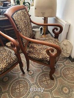 Pair Of Chairs In Crosse. Xixth Epoque Restoration Of New Fillings