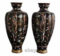 Pair Of Chinese Vase Cloisoned Era Xixth