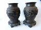 Pair Of Chinese Vases Phoenix, Bronze, Time Xix