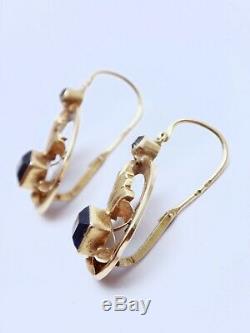 Pair Of Earrings Antique Earrings 18k Gold Nineteenth Time