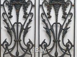 Pair Of Entrance Gate Gates Or Windows Cast Iron, Time XIX
