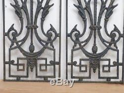 Pair Of Entrance Gate Gates Or Windows Cast Iron, Time XIX