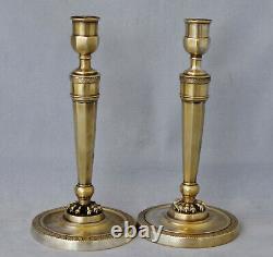 Pair Of Flames In Bronze Of Epoque Empire Early 19th Century