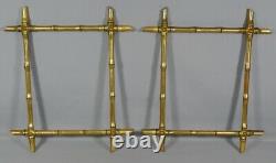 Pair Of Frames Golden Wood Shape Bamboo, Napoleon III Era, Xixth
