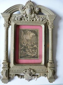 Pair Of Frames In Gutta Percha 19th Century Napoleon III Era With Engravings
