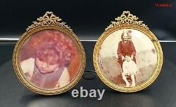 Pair Of Frames Photos Bronze Dore Style Louis XVI Epoque Xixeme Frame Pictures