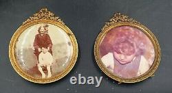 Pair Of Frames Photos Bronze Dore Style Louis XVI Epoque Xixeme Frame Pictures