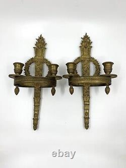 Pair Of Golden Bronze Appliqués Epoch Empire Early 19th Century