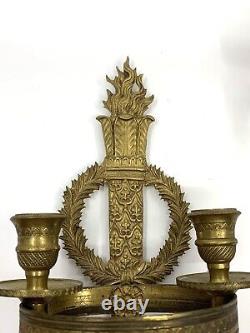 Pair Of Golden Bronze Appliqués Epoch Empire Early 19th Century