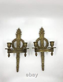 Pair Of Golden Bronze Appliqués Epoch Empire Early 19th Century