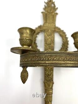 Pair Of Golden Bronze Appliqués Epoch Empire Early 19th Century