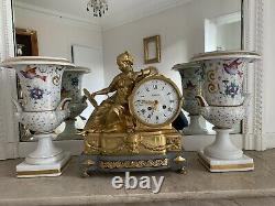 Pair Of Grand Vases Empire Period / Restoration XIX Eme Old Paris