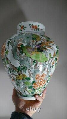 Pair Of Green Family Vases In Porcelain From China, Era XIX Century