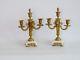 Pair Of Louis Xvi Candlesticks, Bronze And White Marble, Time Xix
