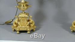 Pair Of Louis XVI Gilt Bronze Lamps, Chandeliers, Time XIX