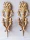 Pair Of Louis Xvi Sconces In Golden Carved Wood, With Flambeaux, Xixth Time