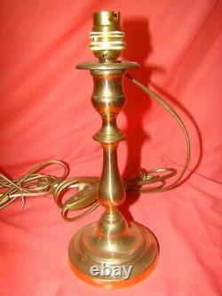 Pair Of Massive Brass Candlesticks 19th Century Equipped With Lamp Foot