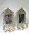Pair Of Old Mirrors Wall Lights 3 A Bronze Age End Xix