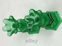 Pair Of Perfume Bottle Charles X 1830 Uranium Glass Crystal Glass XIX