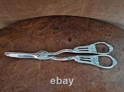 Pair Of Scissors To Raisin, Silver Massif English, Epoque Late Xixth/early Xxth