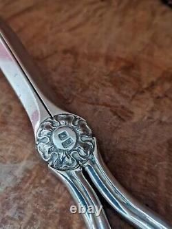 Pair Of Scissors To Raisin, Silver Massif English, Epoque Late Xixth/early Xxth