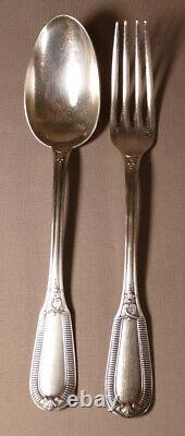Pair Of Silver Cutlery Massif Style Empire Era Xixth