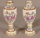 Pair Of Small Porcelain Vases Painted In The Hand Of Flowers, Era Xixth