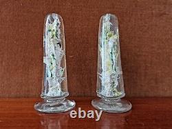 Pair Of Small Sulphides Obelisks Epoch Xixth