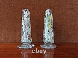 Pair Of Small Sulphides Obelisks Epoch Xixth