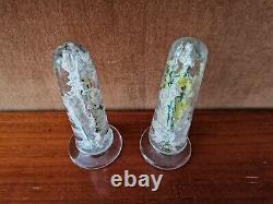 Pair Of Small Sulphides Obelisks Epoch Xixth