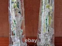 Pair Of Small Sulphides Obelisks Epoch Xixth