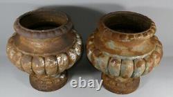 Pair Of Vases Garden, Planters, Cast Iron, Style Medicis Era XIX