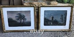 Pair of 19th-century romantic troubadour oil paintings, 1830/40