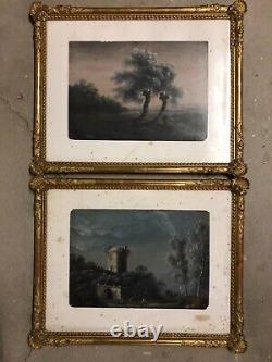 Pair of 19th-century romantic troubadour oil paintings, 1830/40