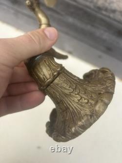 Pair of Antique Gilded Bronze Wall Sconces Empire Period 19th Century