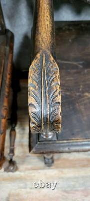 Pair of Breton armchairs in carved wood, 19th century
