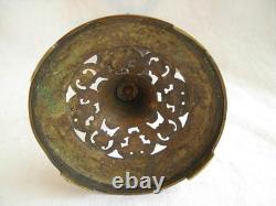 Pair of Bronze Candlesticks, with Brown Patina, 19th Century