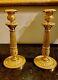 Pair Of Candelabra In Chiseled And Gilded Bronze, 19th Century, Circa 1820