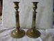 Pair Of Candlesticks, Bronze Torchholders From The Empire And Restoration Period, 19th Century