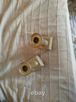 Pair of Candlesticks Torches in the Financial Style 19th Century