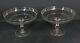 Pair Of Crystal Engraved Footed Compotes, 19th Century