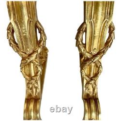 Pair of Curtain Rod Supports, Bronze, Louis XVI Style, 19th Century
<br/> 