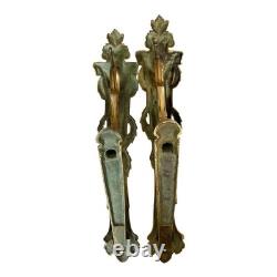 Pair of Curtain Rod Supports, Bronze, Louis XVI Style, 19th Century <br/>