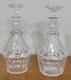 Pair Of Cut Crystal Carafes With Flat Sides, Baccarat, 19th Century